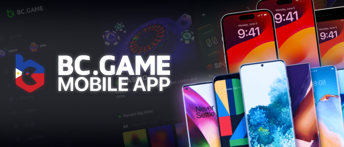 The BC Game mobile app is compatible with a range of devices