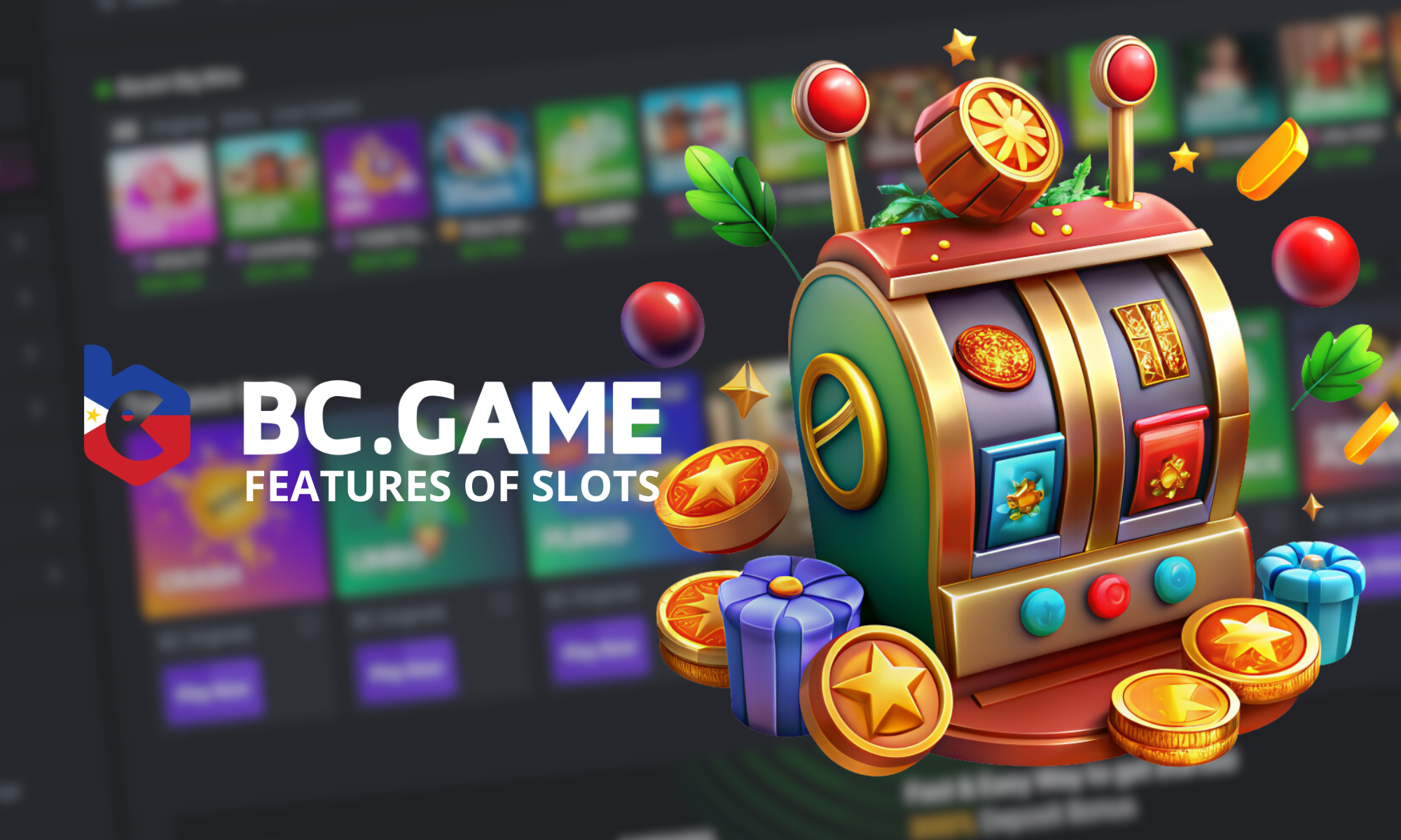 Depending on the software provider, the functions in BC Game slots differ