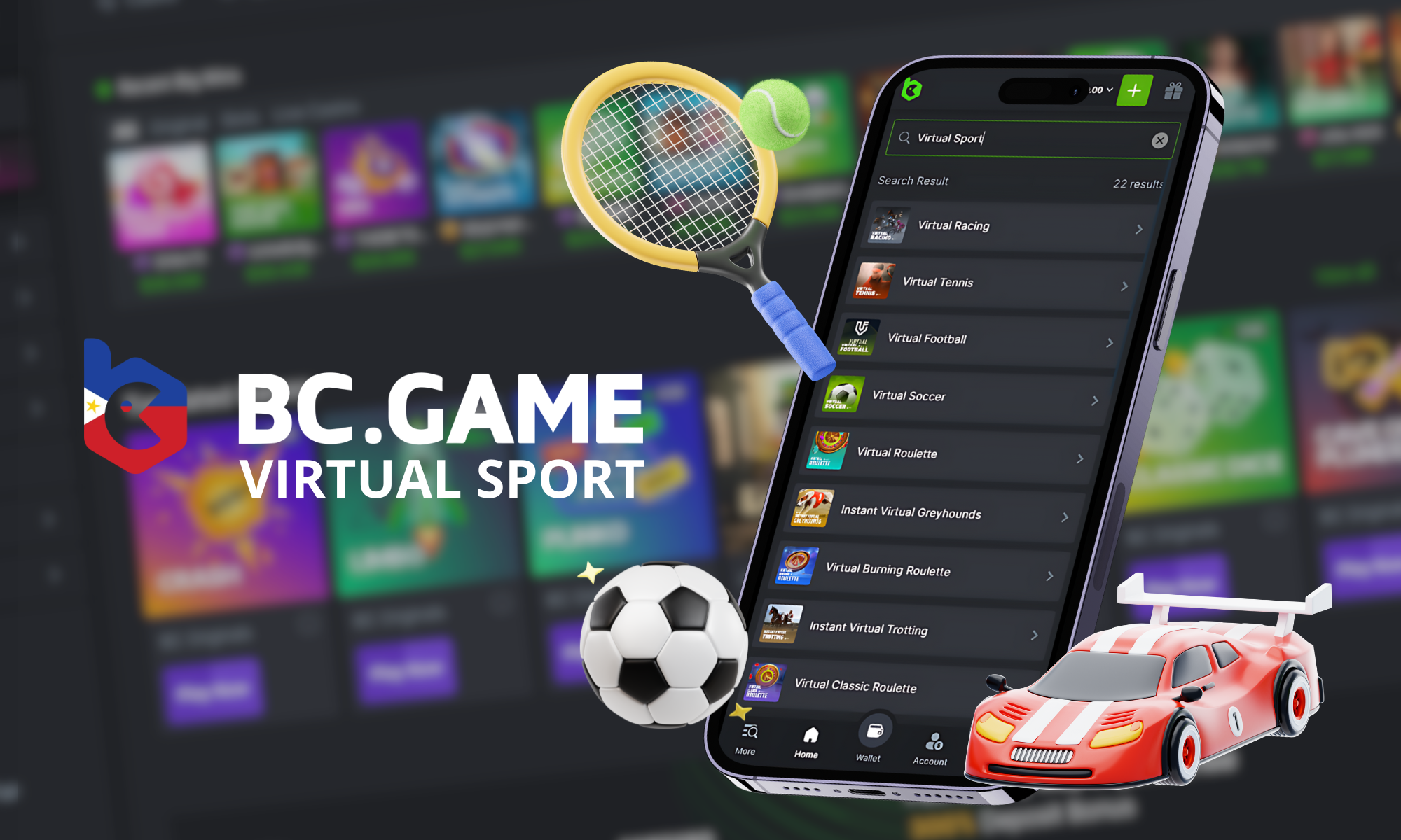 BC Game provides Filipino players with access to a variety of virtual sports.