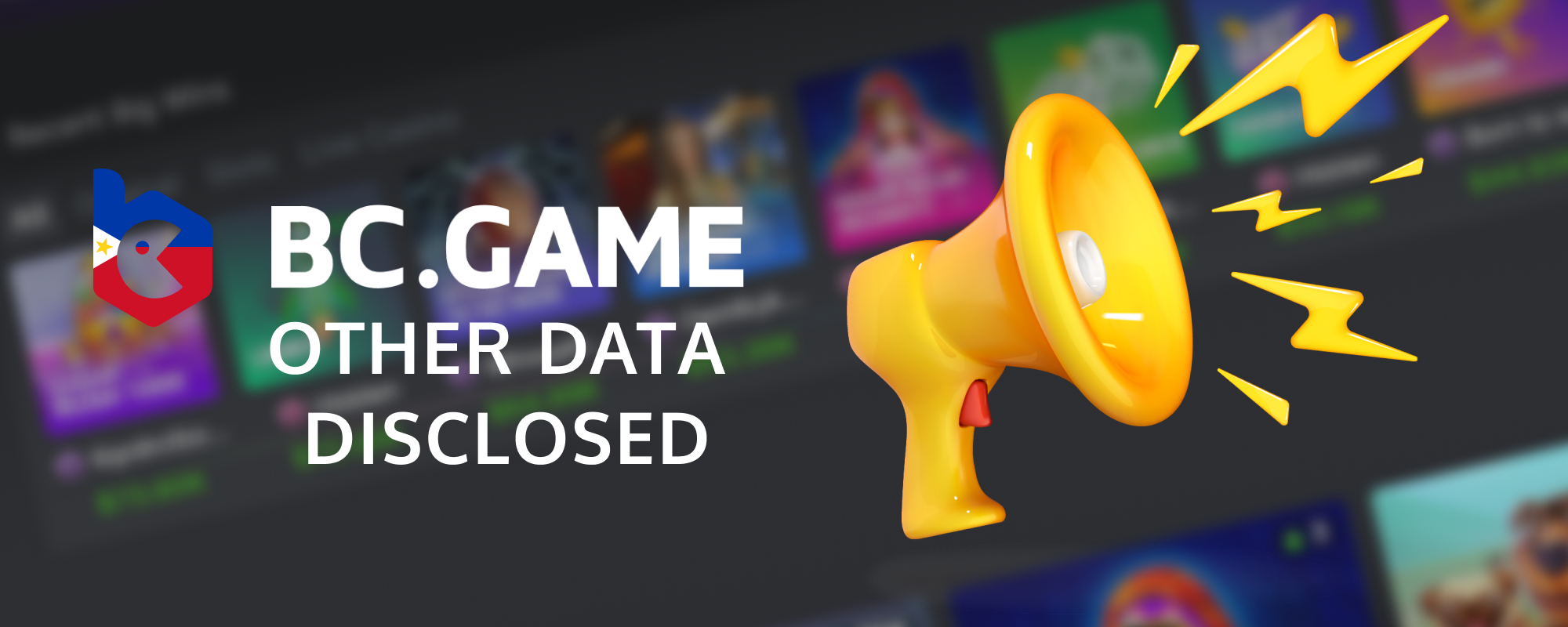 BC Game Philippines - disclosure of other data