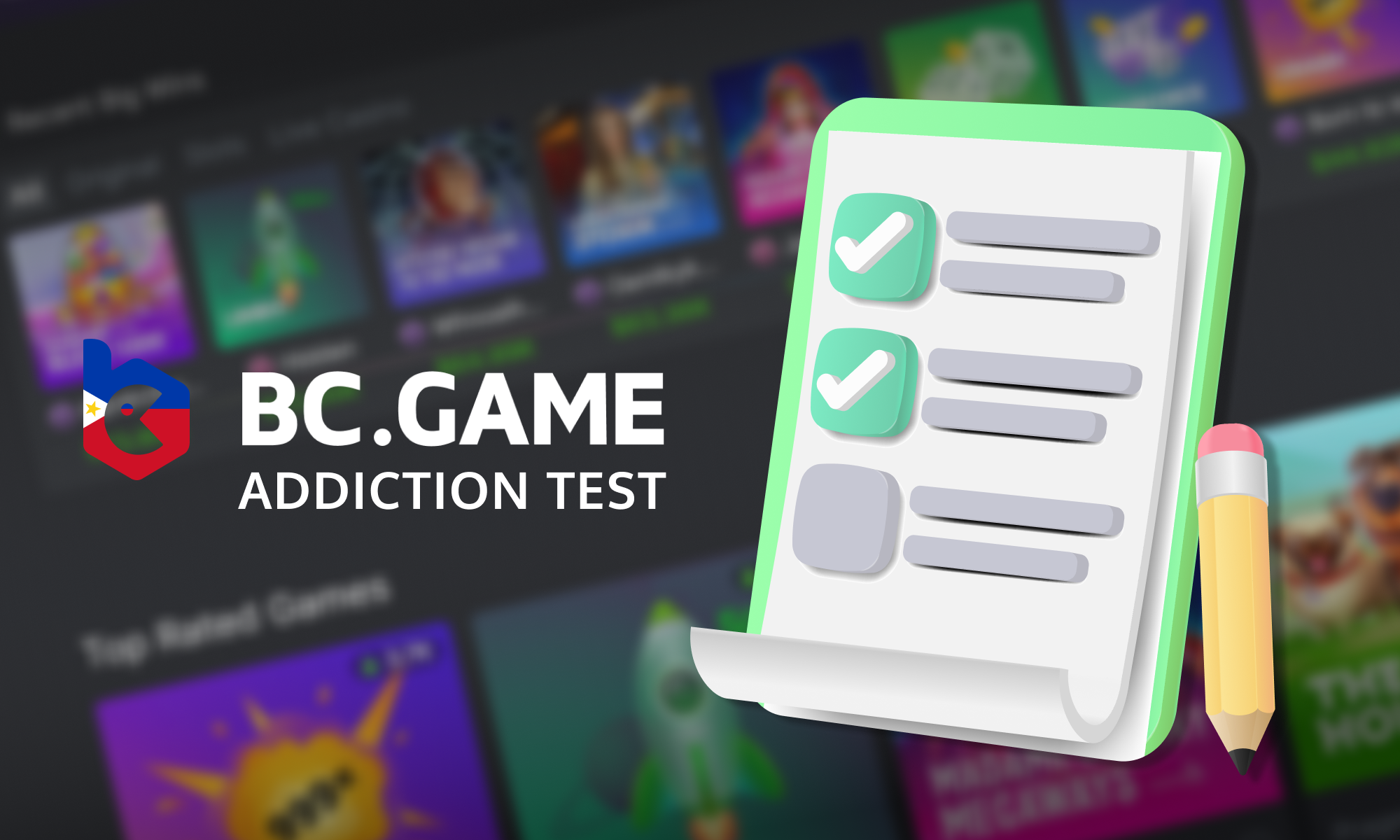 BC Game Philippines - addiction test for players