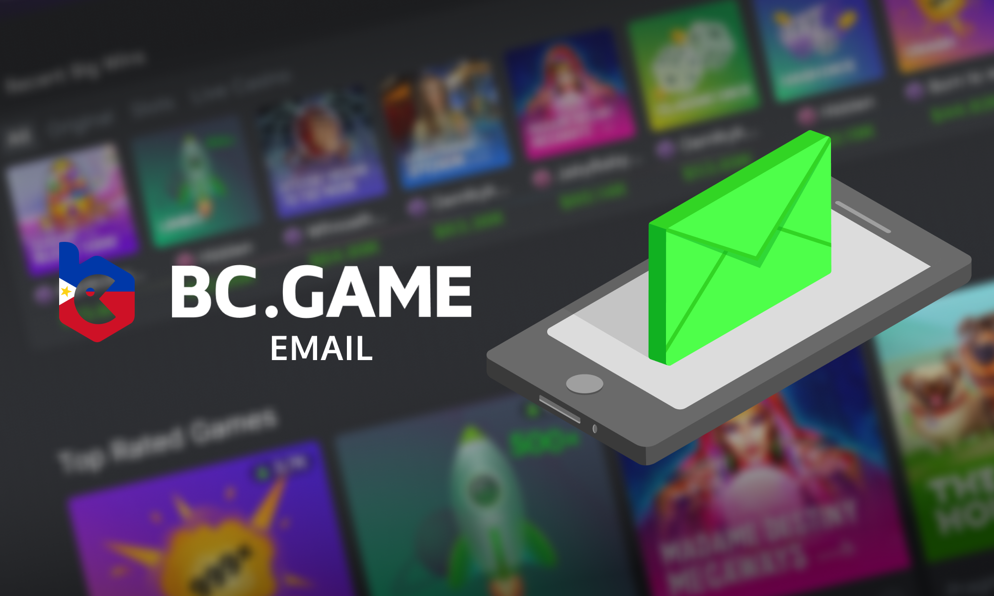 BC Game - Email as support contact for players from the Philippines